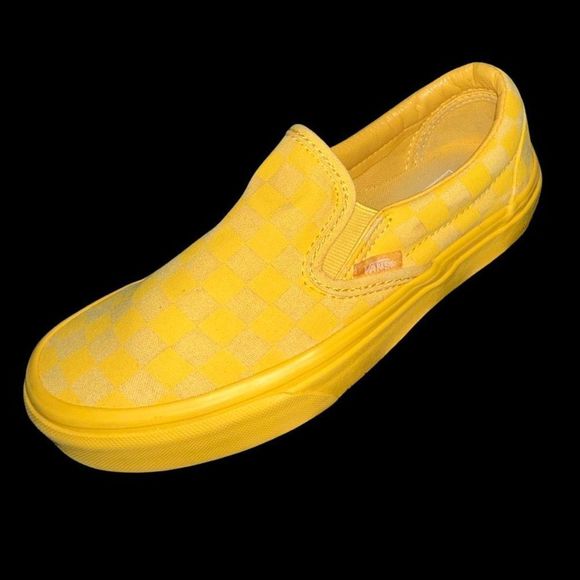 VANS Mono Check Spectra Yellow Slip On Shoe Unisex Women’s 6.5 Men’s 5 Sneaker - Picture 1 of 7